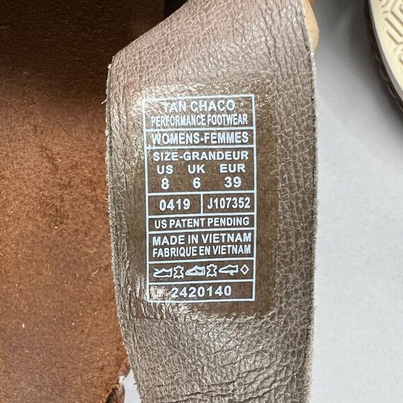 Chaco Women's Size 8 Tan Leather Sandals - Picture 11 of 11